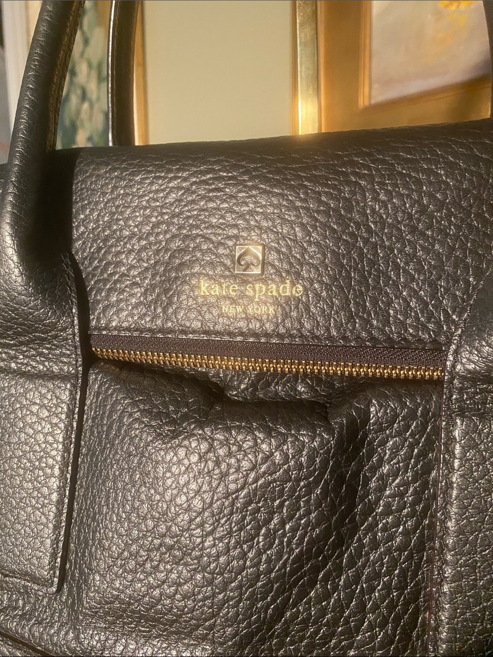 Kate Spade Southport Avenue Carmen Black Pebbled Leather Satchel - Picture 2 of 14